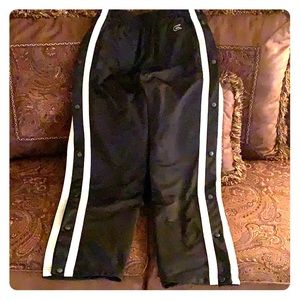 Men’s medium black tear away snap sides pants